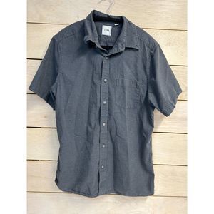 ROWM Shirt Men's Size Medium Faded Black with white pattern